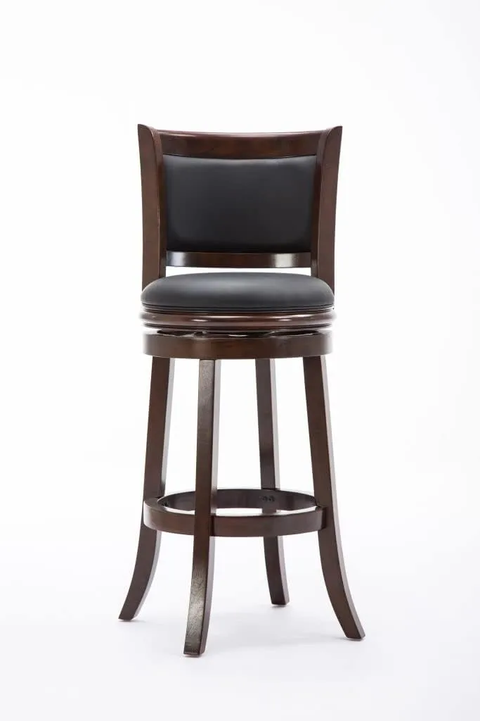 Boraam Augusta Swivel Bar Stool - Black/Cappuccino