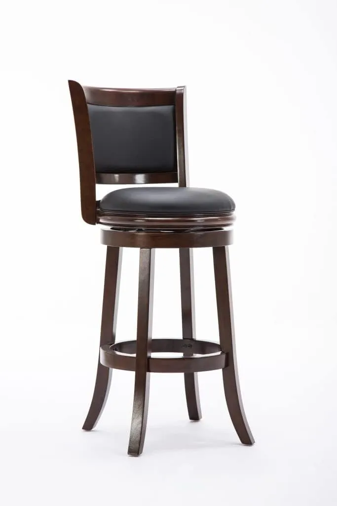 Boraam Augusta Swivel Bar Stool - Black/Cappuccino