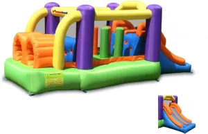 Bounceland Bounce House Inflatable Bouncer Obstacle Pro-Racer Combo Slides