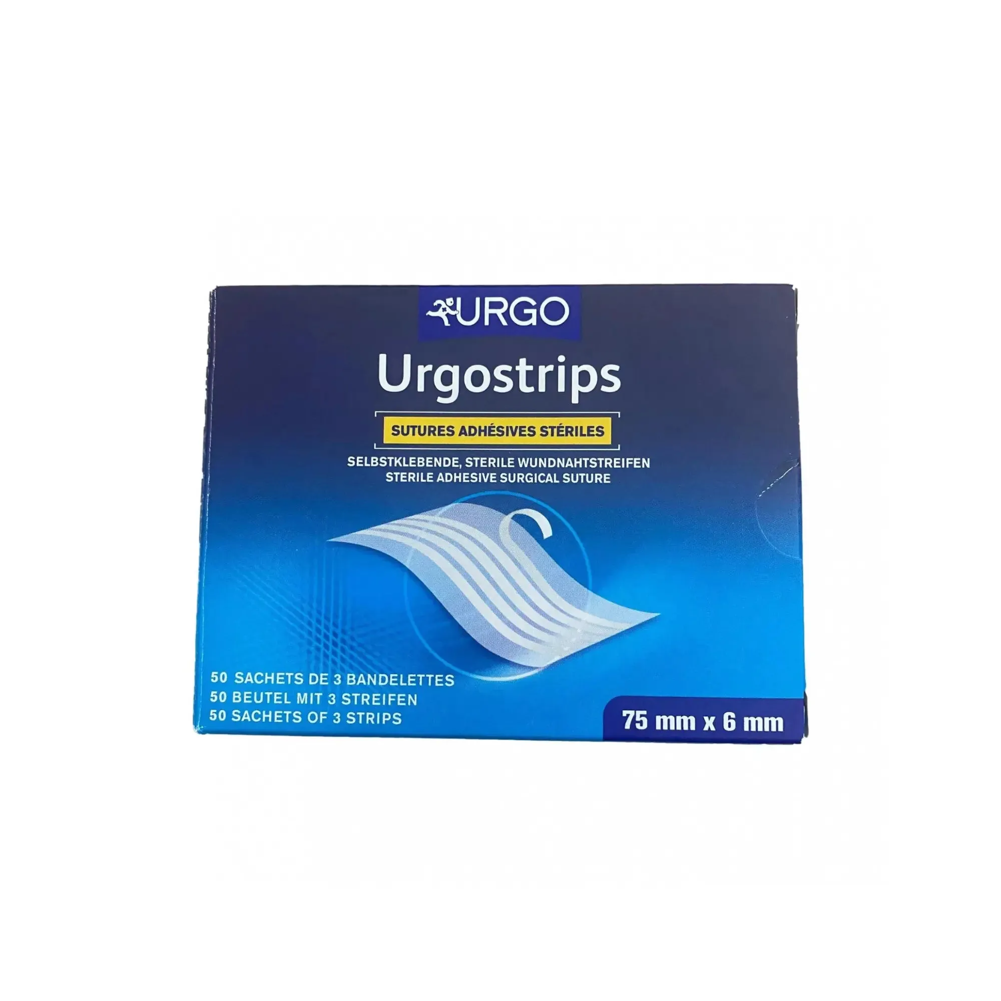 Box of 50 sachets of sterile adhesive surgical sutures - UrgoStrips - Urgo