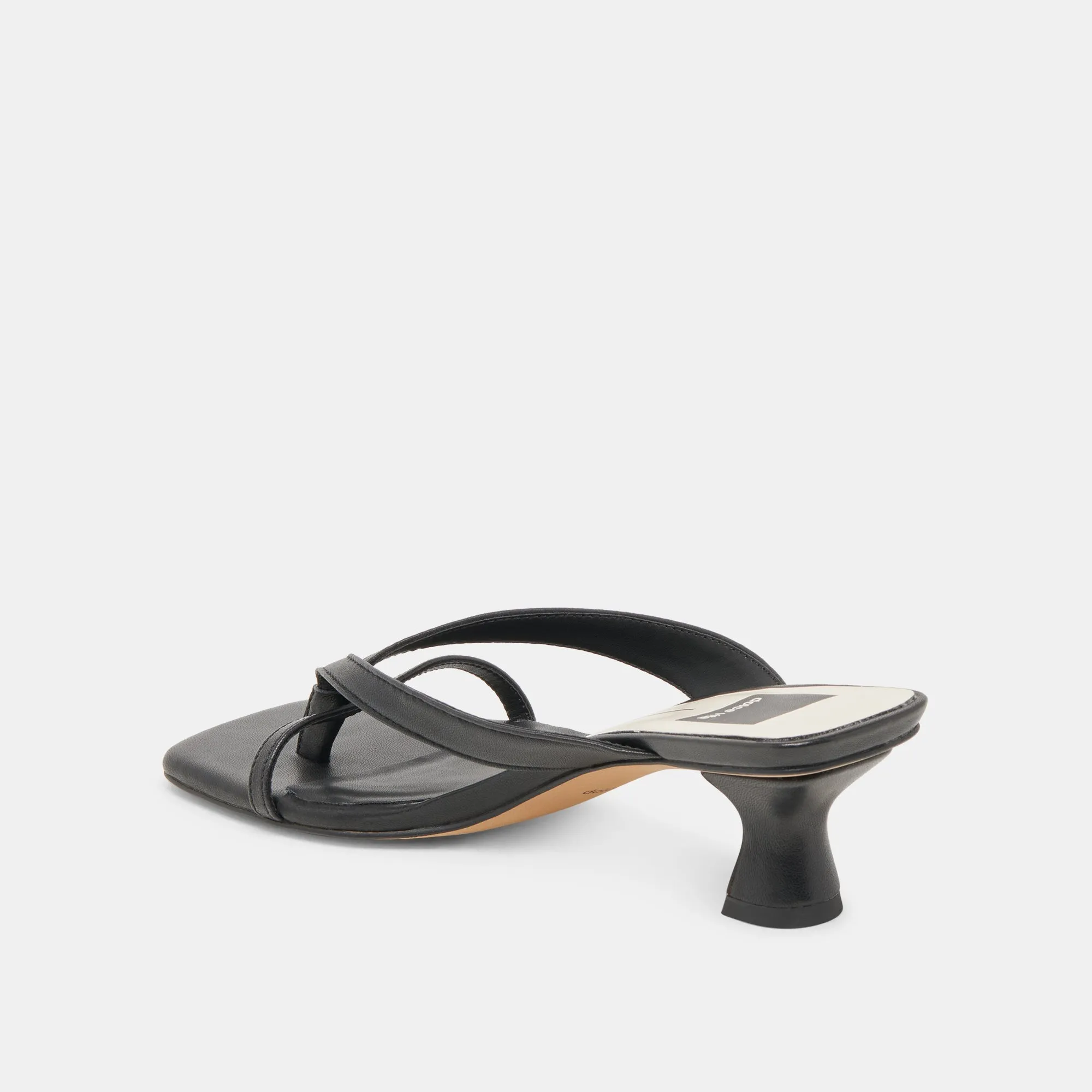 Brevel Onyx Leather Heels