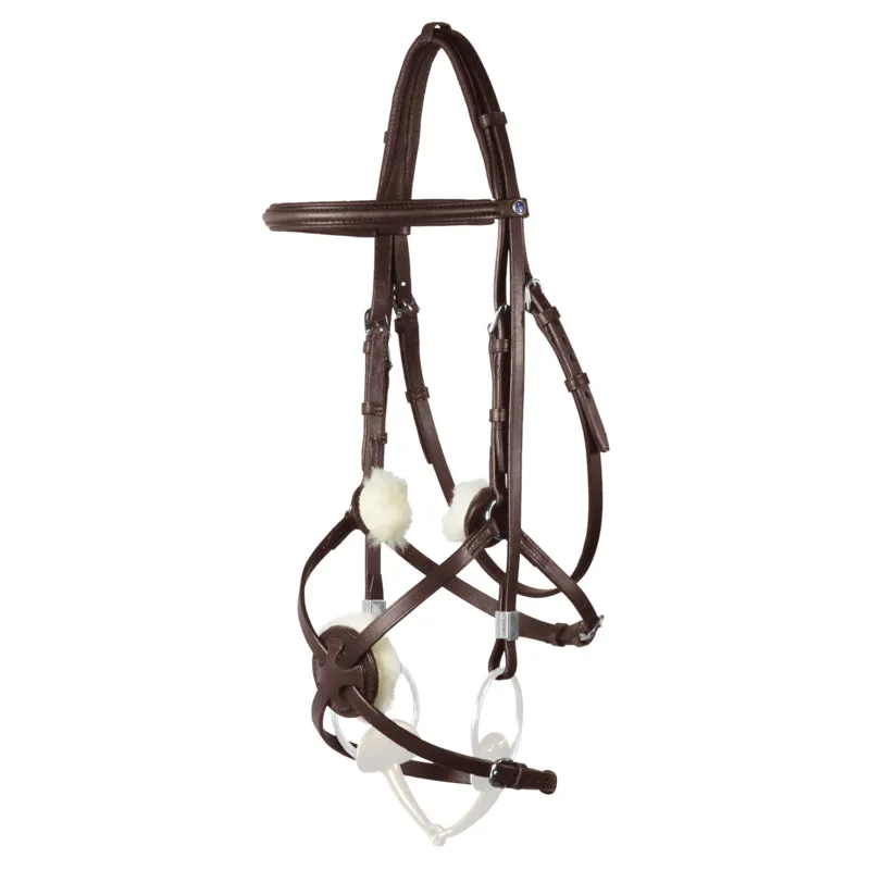 Bridle 2305 Leitrim Mexican Figure 8 Noseband with Slide&Lock Buckles