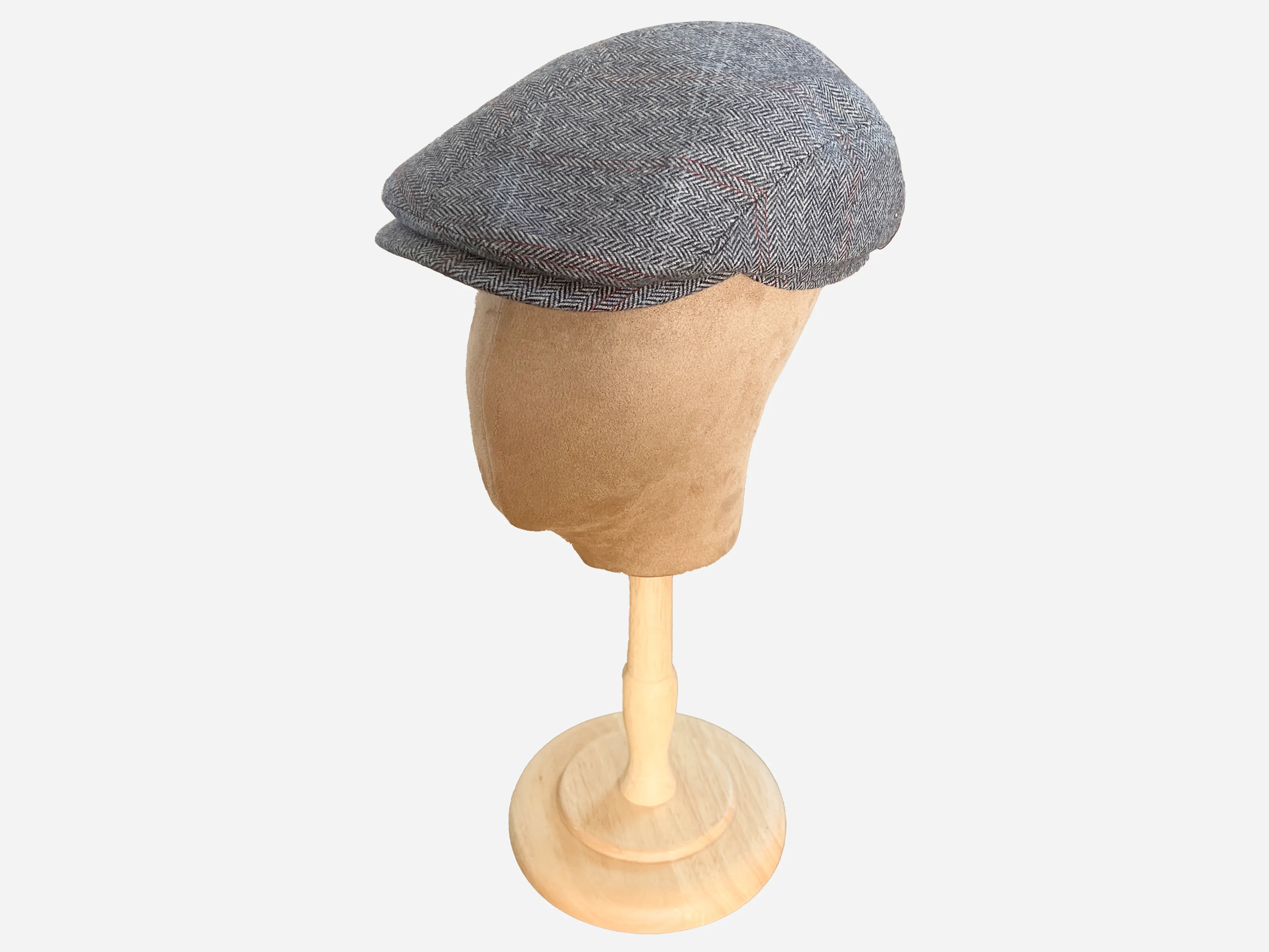 Brim&Brawn Flat Cap in Grey Wool
