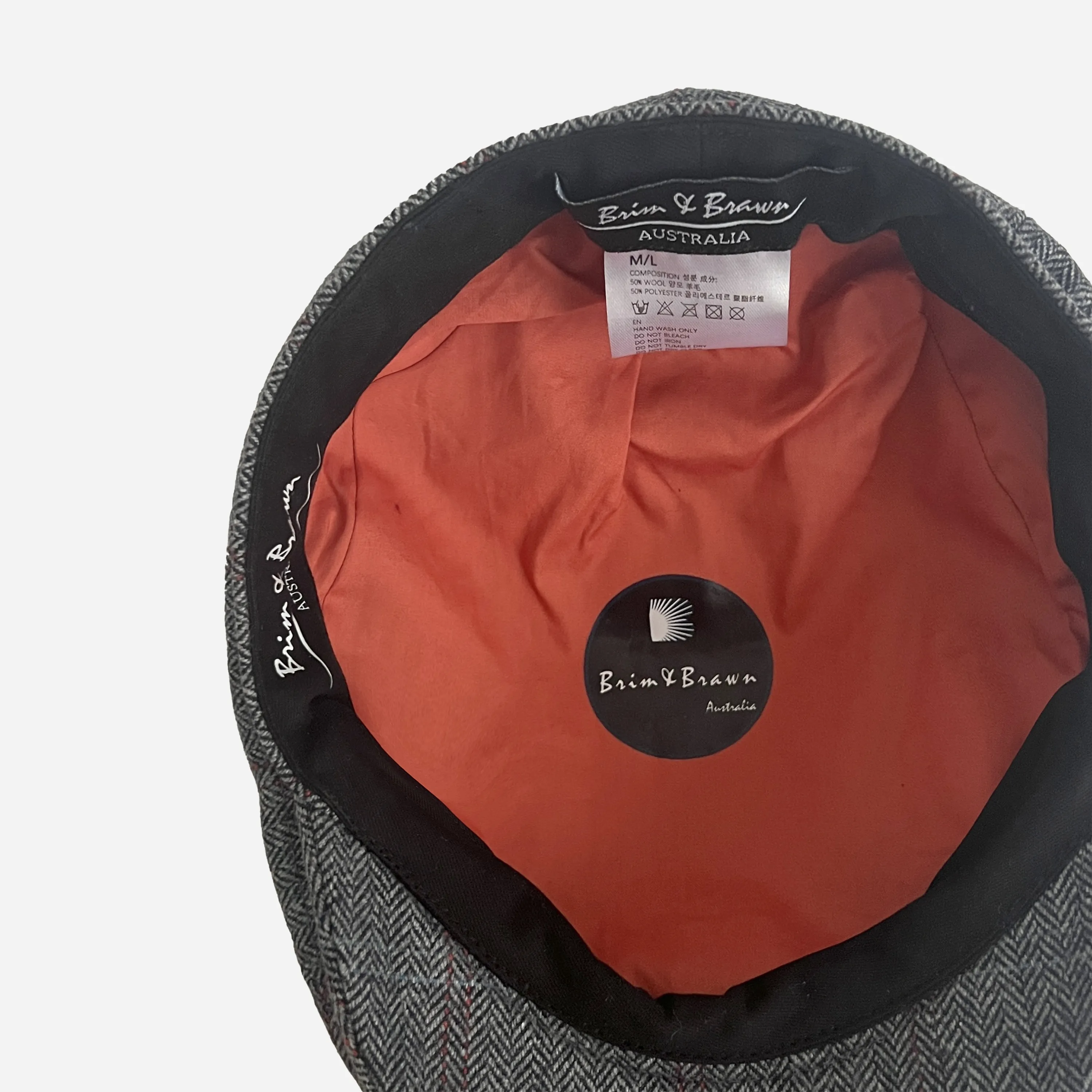 Brim&Brawn Flat Cap in Grey Wool
