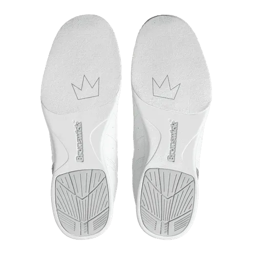 Brunswick Womens Mystic White Silver Bowling Shoes