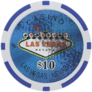 Brybelly Las Vegas Casino Poker Chip Heavyweight 14-gram Clay Composite – Pack of 50