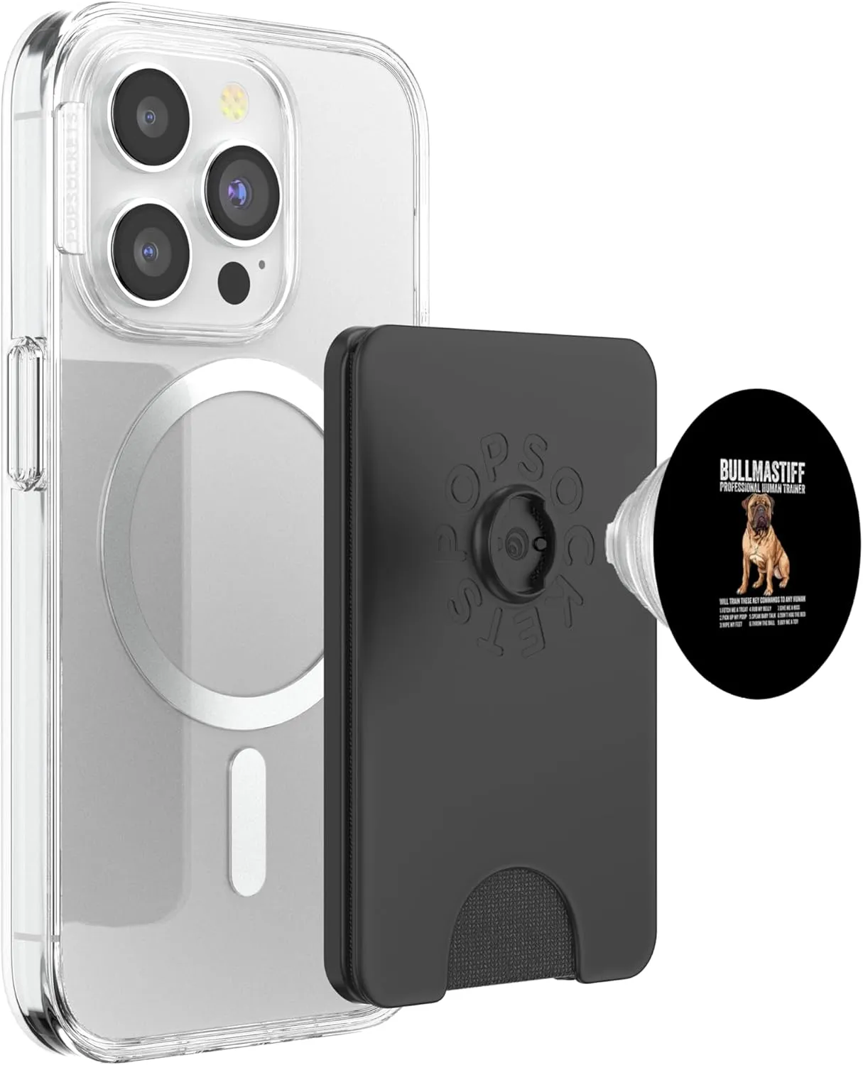 Bullmastiff Dog lover PopSockets PopWallet for MagSafe