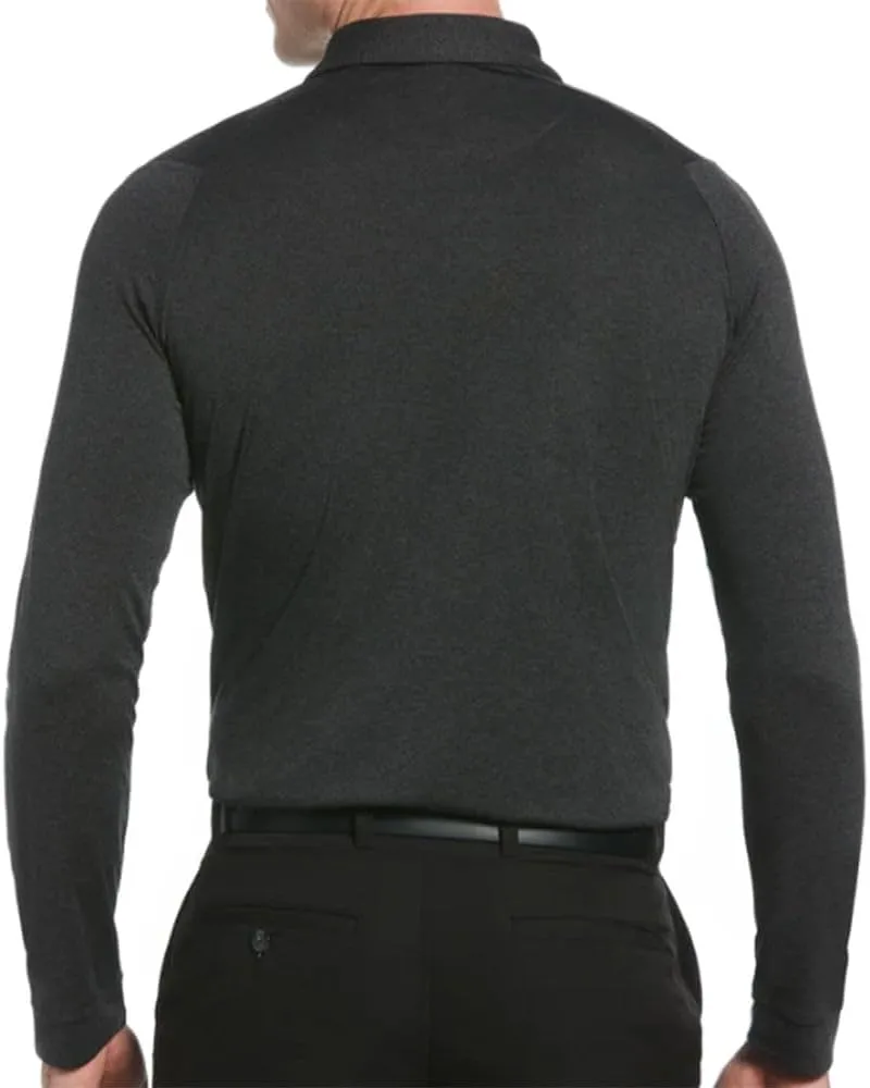 Callaway Men's Essential Long Sleeve Golf Polo Shirt with Swing Tech, Opti-Dri Technology & Sun Protection