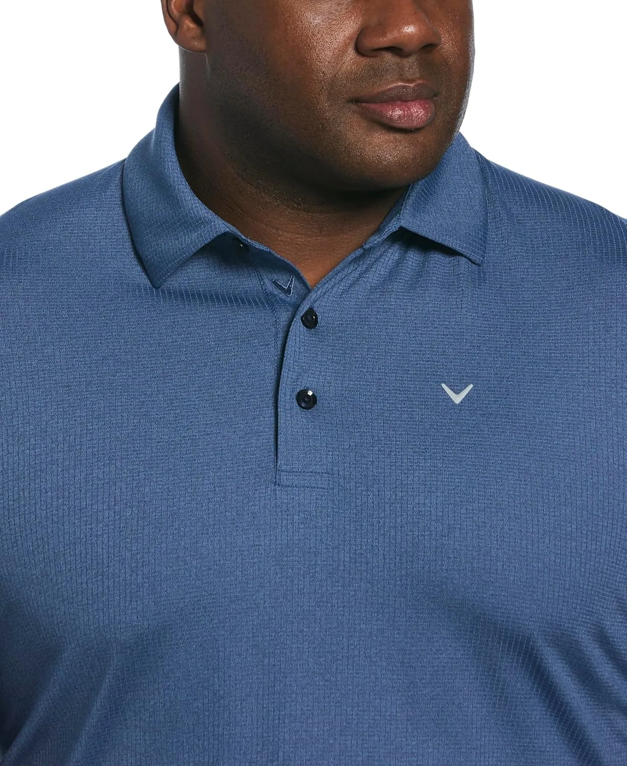 Callaway Men's Ventilated Classic Jacquard Short Sleeve Golf Polo, Stretch Seams, Moisture-Wicking (Available in Big & Tall)