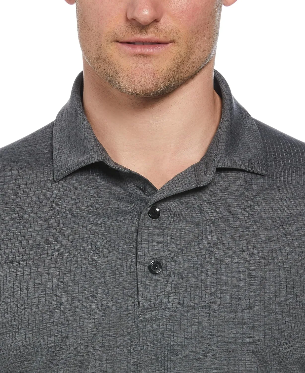 Callaway Men's Ventilated Classic Jacquard Short Sleeve Golf Polo, Stretch Seams, Moisture-Wicking (Available in Big & Tall)