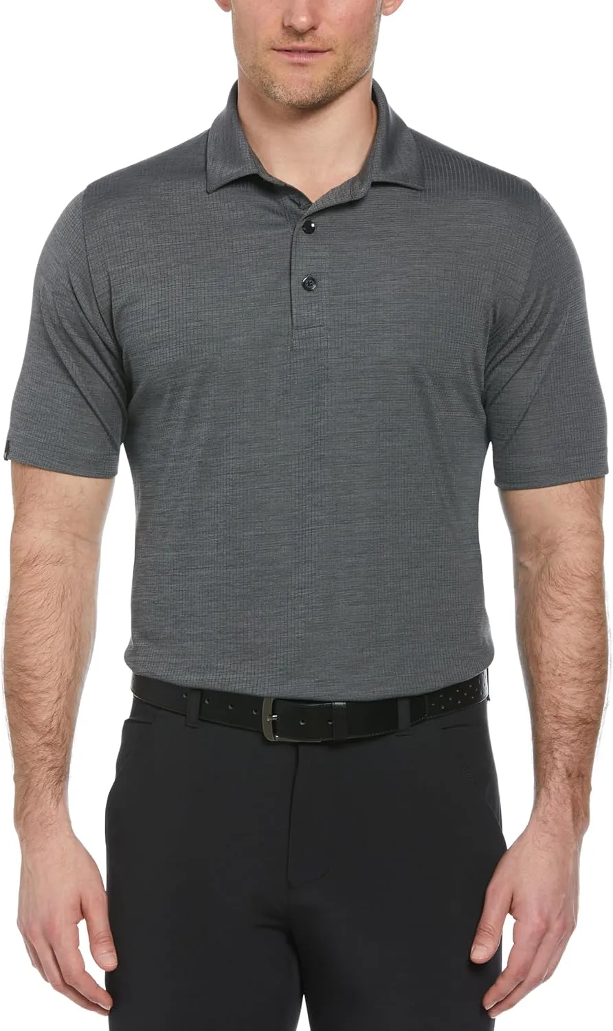 Callaway Men's Ventilated Classic Jacquard Short Sleeve Golf Polo, Stretch Seams, Moisture-Wicking (Available in Big & Tall)