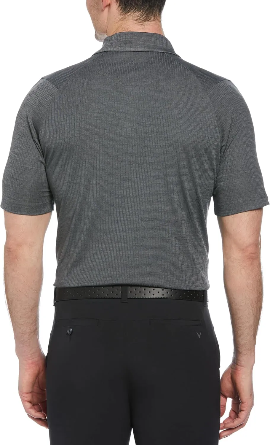 Callaway Men's Ventilated Classic Jacquard Short Sleeve Golf Polo, Stretch Seams, Moisture-Wicking (Available in Big & Tall)