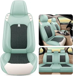 Car Seat Cover Front/Rear Vehicle Cushion Not Moves Universal Pu Leather Black/Red Non-Slide Compatible for BMW X1 X3 E3 X45(Lake 1set)
