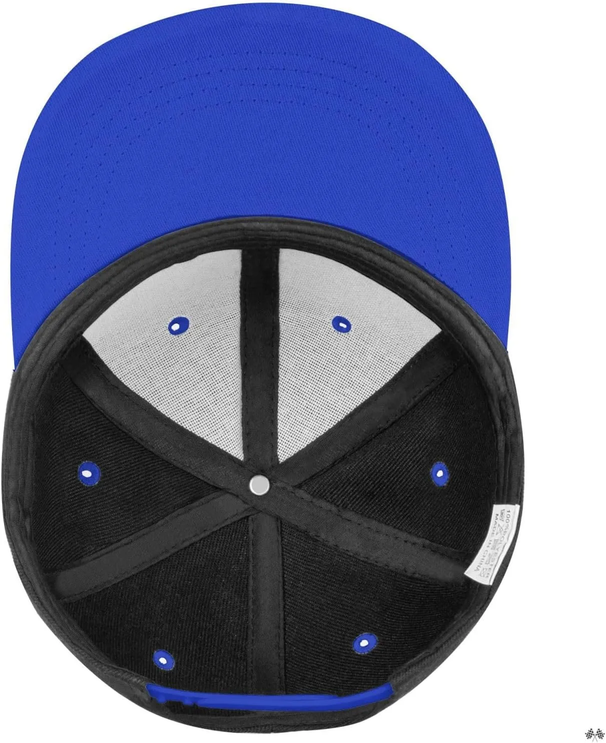 Checkered Flags Race Car Flag Flat Brim Contrast Color Hip-hop hat Baseball Adjustable Trucker hat