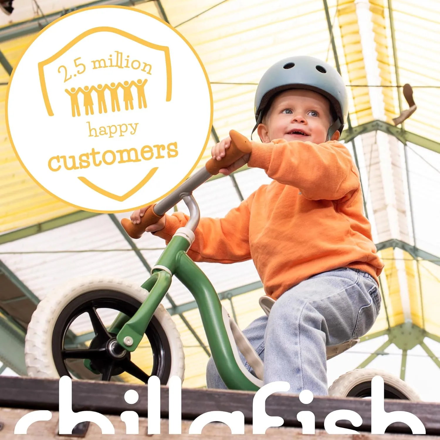 Chillafish Charlie Toddler Balance Bike, Lightweight 10-Inch Bike for Boys & Girls 2 to 4 Years Old, Adjustable Seat, Carry Handle & No-Puncture Tires