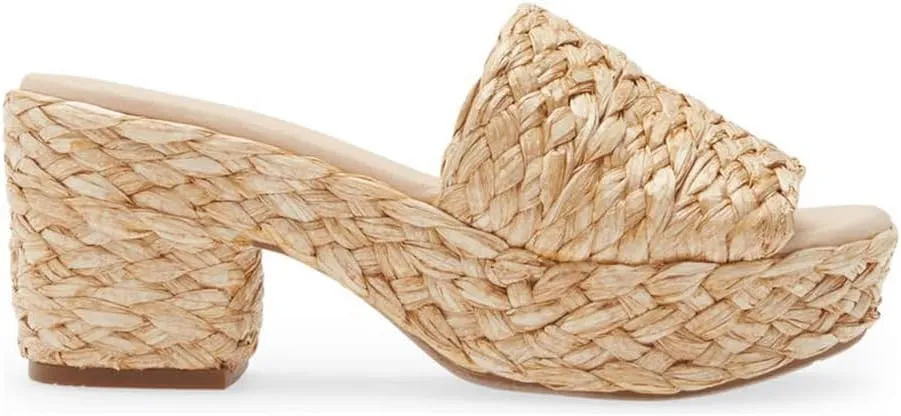Chocolat Blu Women Shoes Gilda Raffia Chunky Slide