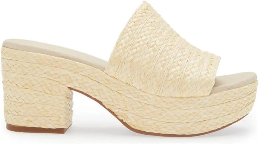 Chocolat Blu Women Shoes Gilda Raffia Chunky Slide