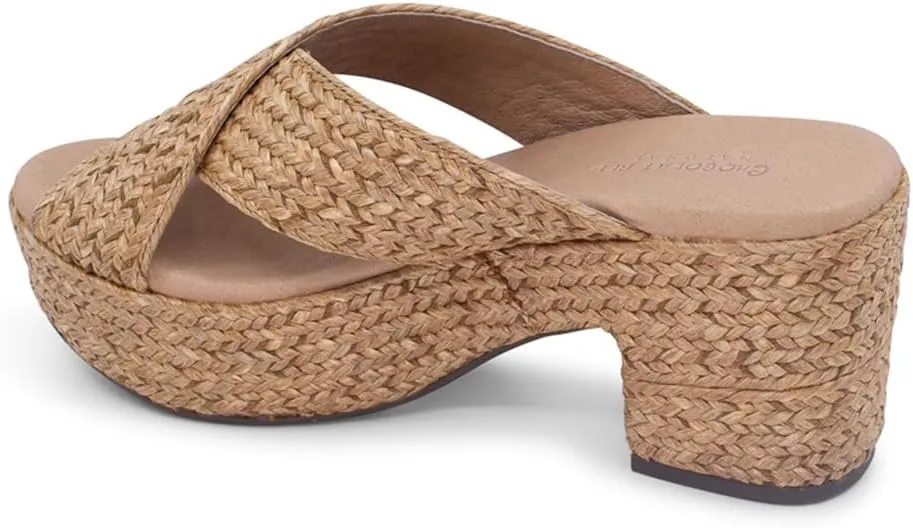 CHOCOLAT BLU Women Shoes Gio Criss Cross Raffia Slide