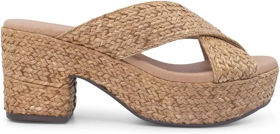 CHOCOLAT BLU Women Shoes Gio Criss Cross Raffia Slide
