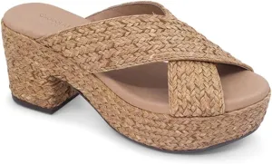 CHOCOLAT BLU Women Shoes Gio Criss Cross Raffia Slide