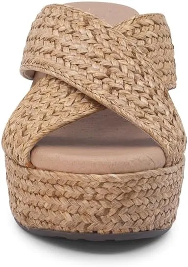 CHOCOLAT BLU Women Shoes Gio Criss Cross Raffia Slide