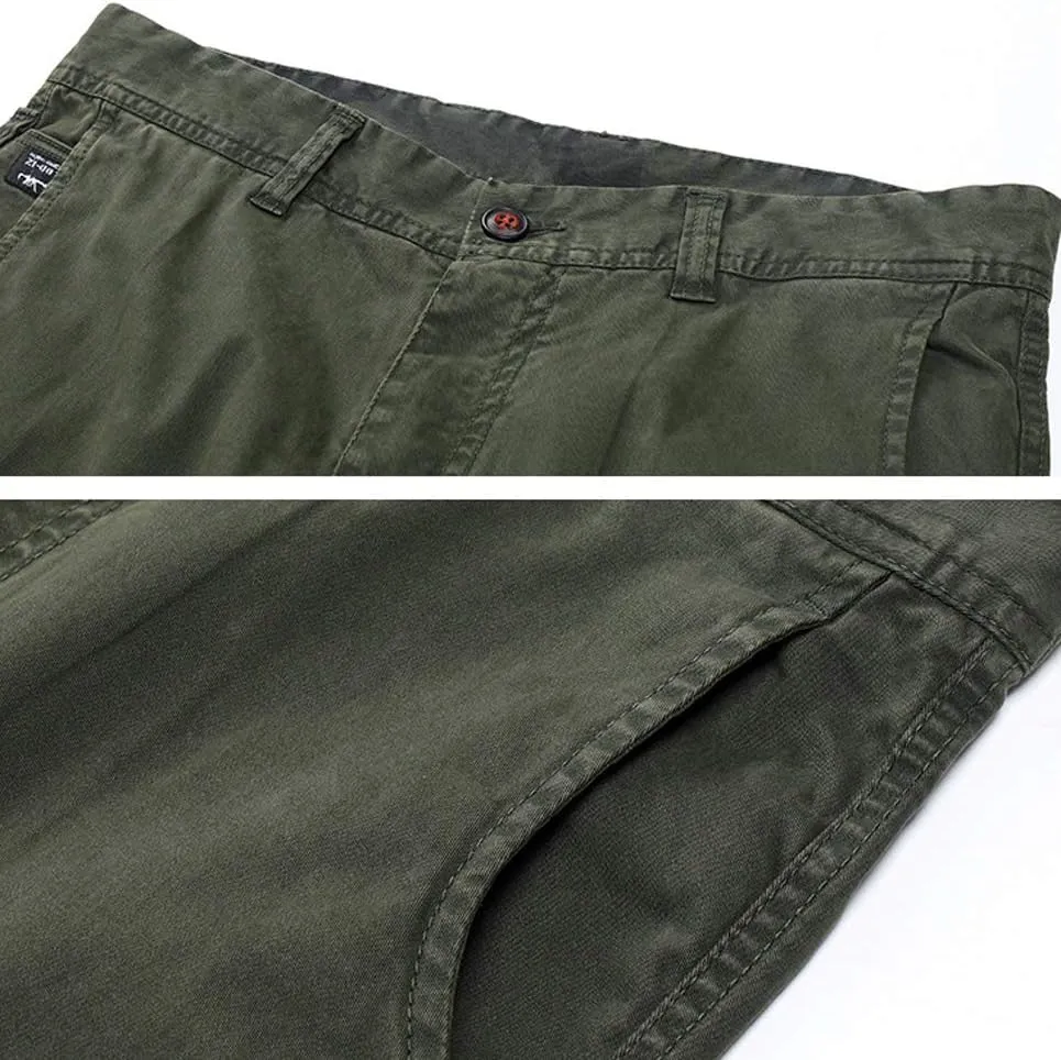 chouyatou Men's Casual Mid-Rise Waist Tapered Leg Close Bottom Jogger Cargo Pants