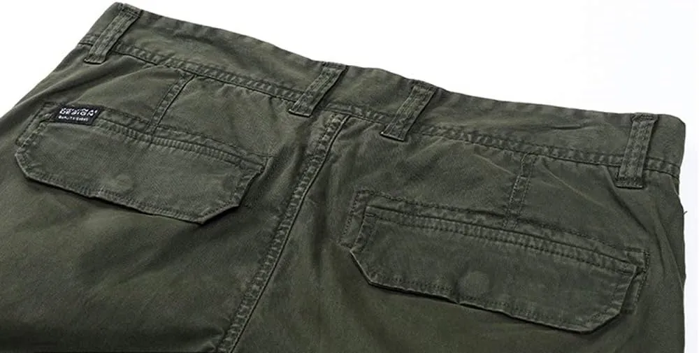 chouyatou Men's Casual Mid-Rise Waist Tapered Leg Close Bottom Jogger Cargo Pants