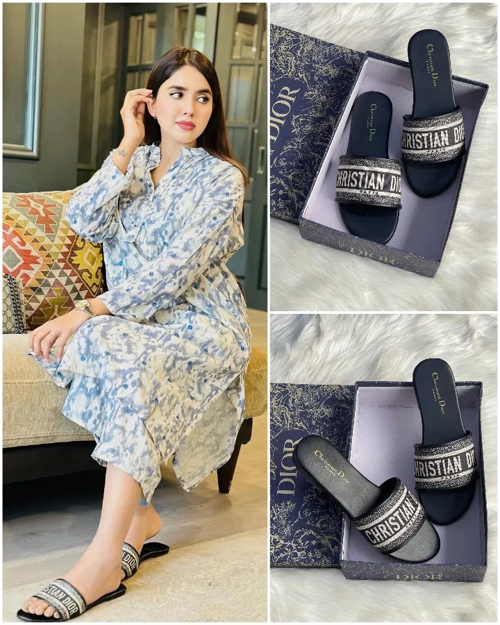CHRISTIAN DIOR Casual Flat Slippers