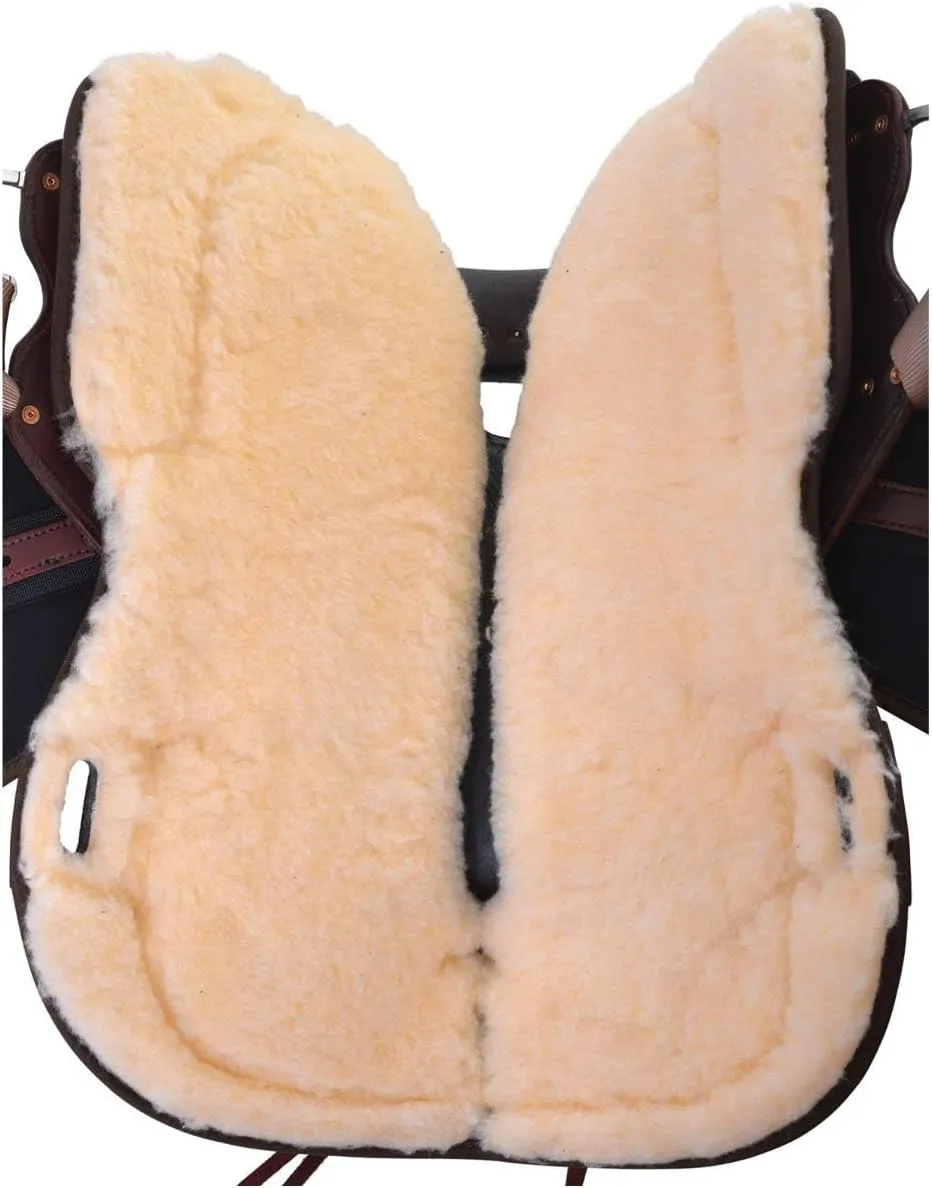 CIRCLE Y 6913 Willow Springs Cordura Equestrian Leather Trail Riding Saddle | Double Padded Seat | Adjustable Position Flat Plate Rigging | Nylon Tie Straps on Both Sides