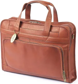 Claire Chase Professional Computer Briefcase, Saddle, One Size