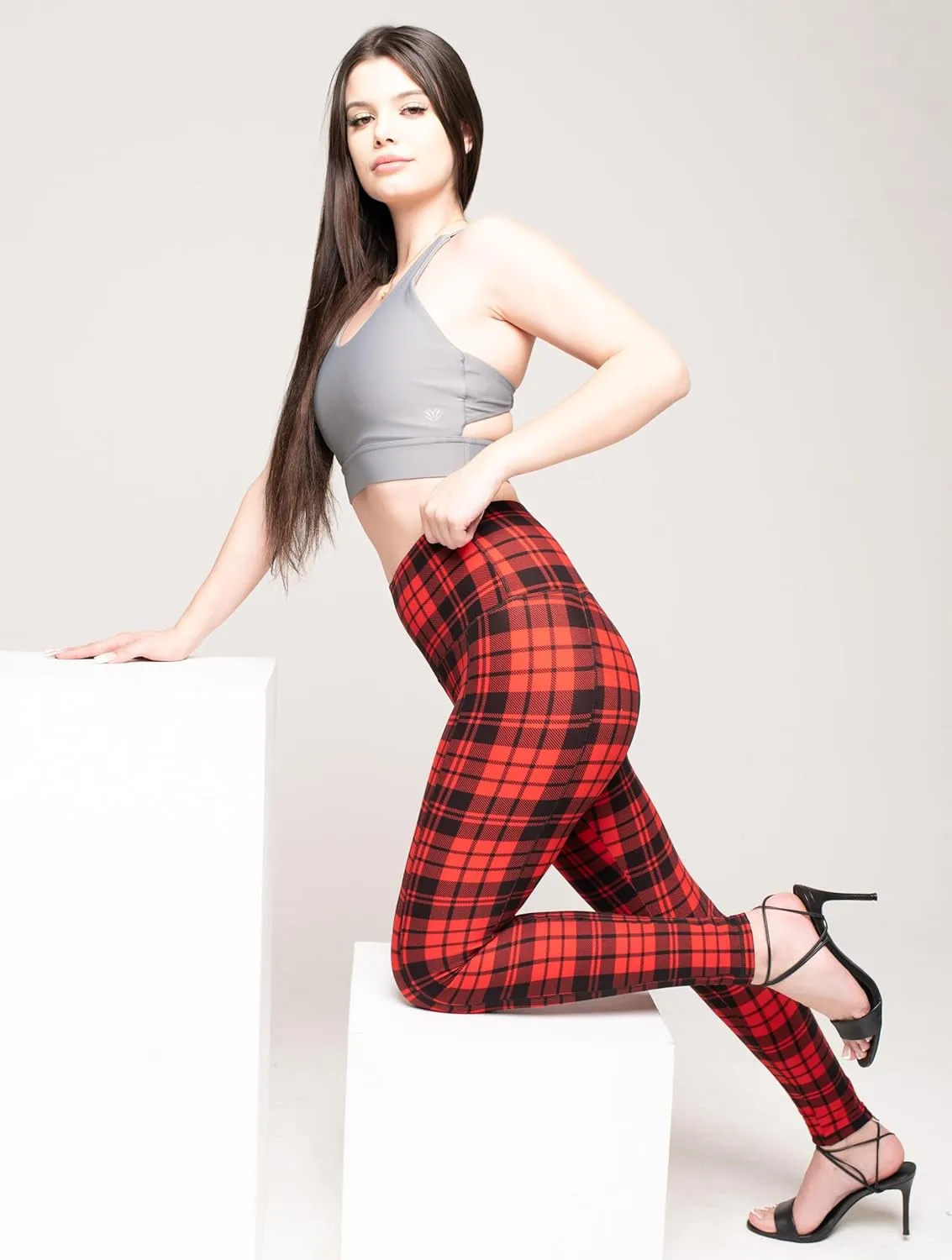 COMFY FOREVER Leggings for Women W/5' High Waist Tummy Control Ankle Length Pants
