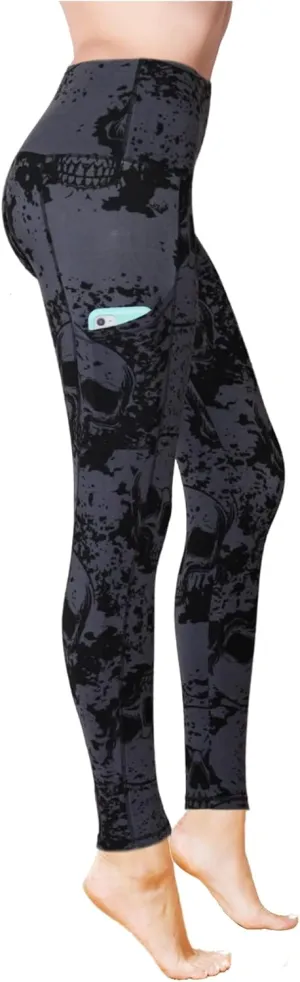 COMFY FOREVER Pocket Leggings for Women W/5' High Waist Tummy Control Ankle Length Pants