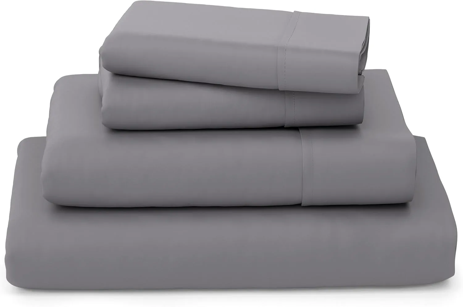 Cosy House Collection Luxury Sheets - Blend of Rayon Derived from Bamboo - Cooling & Breathable, Silky Soft, 16-Inch Deep Pockets - 4-Piece Bedding Set - Queen, Grey