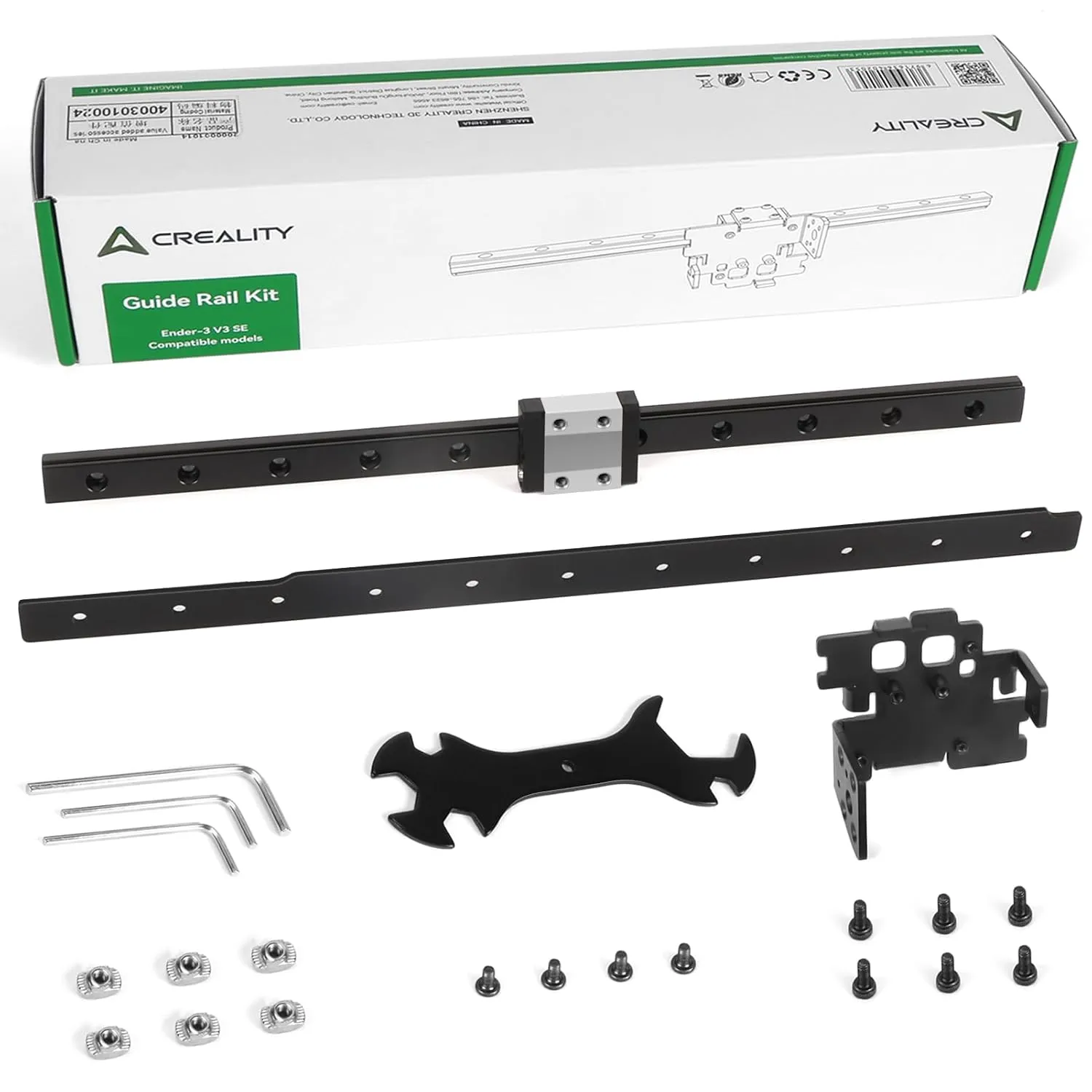 Creality Upgrade Ender-3 V3 SE Linear Guide Rail Kit, 2024 Latest Batch, MGN12 Linear Guideway with High Precision, High Speed Printing, Long Service Life, Easy to Modify