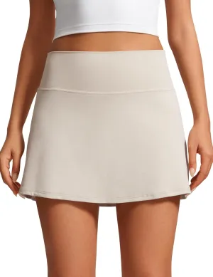 CRZ YOGA Butterluxe Skirts for Women High Waisted A Line Tennis Golf Athletic Casual Skorts with Pockets