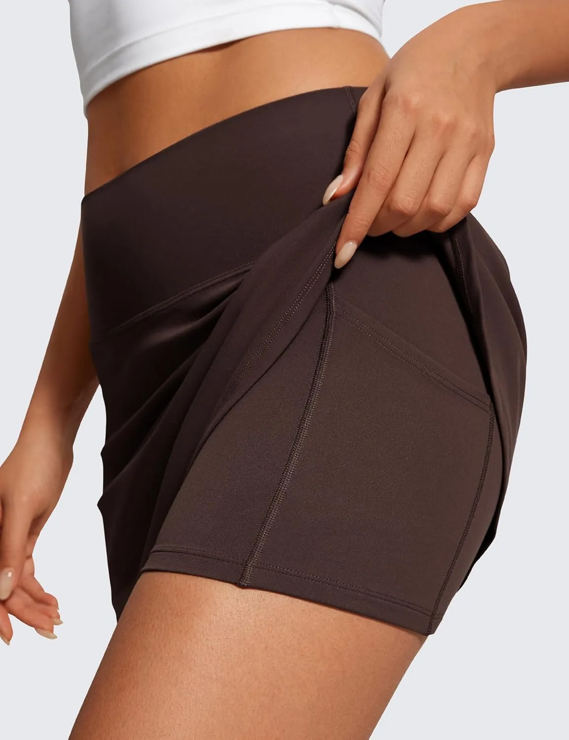 CRZ YOGA Butterluxe Skirts for Women High Waisted A Line Tennis Golf Athletic Casual Skorts with Pockets