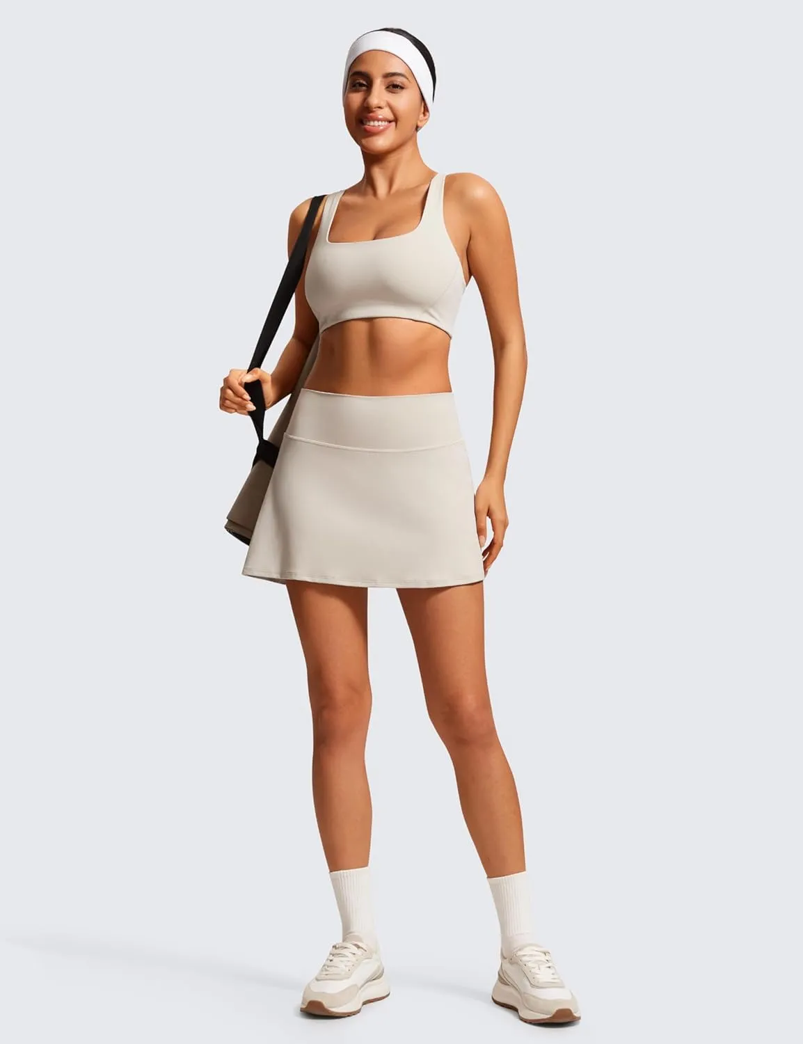 CRZ YOGA Butterluxe Skirts for Women High Waisted A Line Tennis Golf Athletic Casual Skorts with Pockets