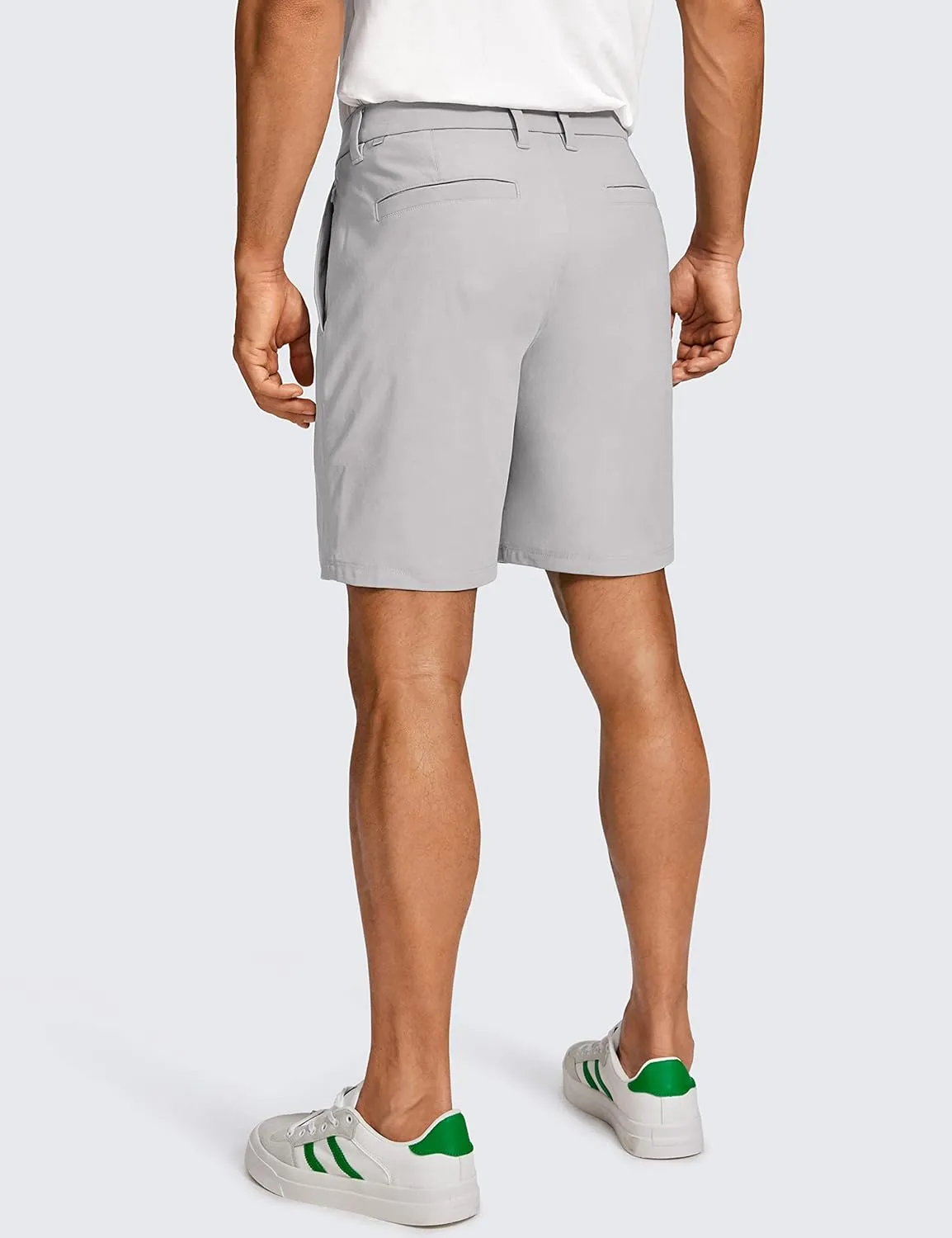 CRZ YOGA Men's All Day Comfy Golf Shorts - 7"/9" Stretch Lightweight Flat Front for Casual Work with Pockets