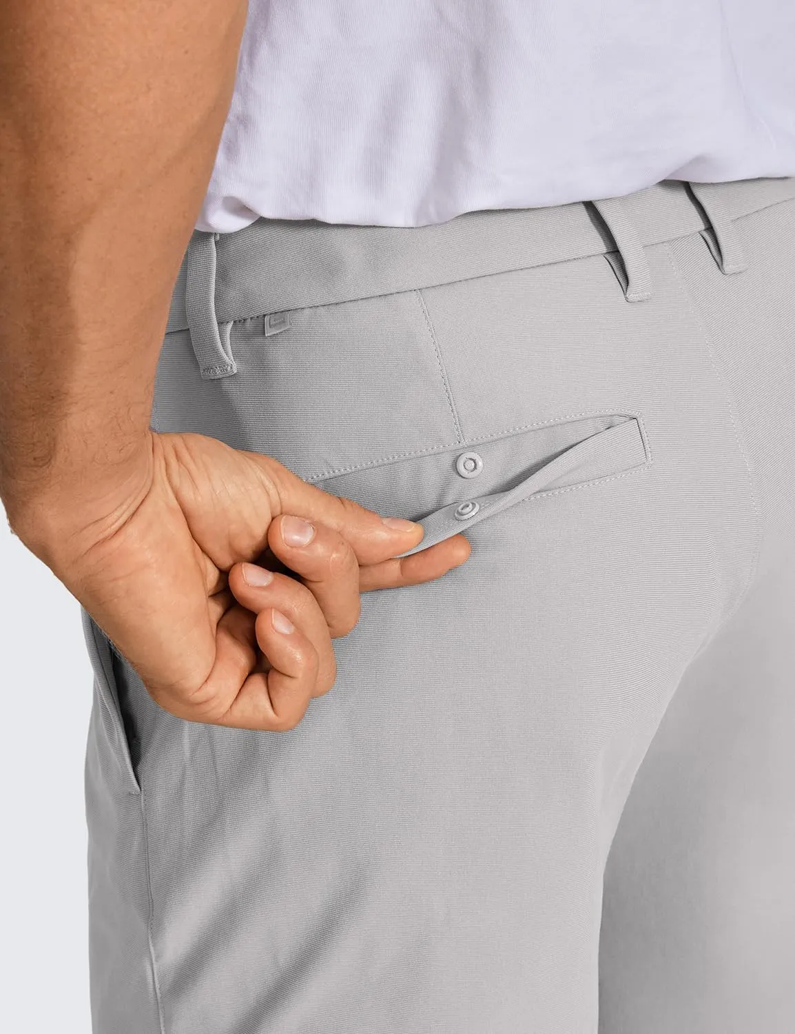 CRZ YOGA Men's All Day Comfy Golf Shorts - 7"/9" Stretch Lightweight Flat Front for Casual Work with Pockets