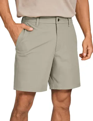 CRZ YOGA Men's All Day Comfy Golf Shorts - 7"/9" Stretch Lightweight Flat Front for Casual Work with Pockets