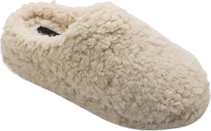 Cuddl Duds Women Indoor Memory Foam Cozy Faux Shearling Lining Clog Slipper House Shoes With Skid Resistant Bottom
