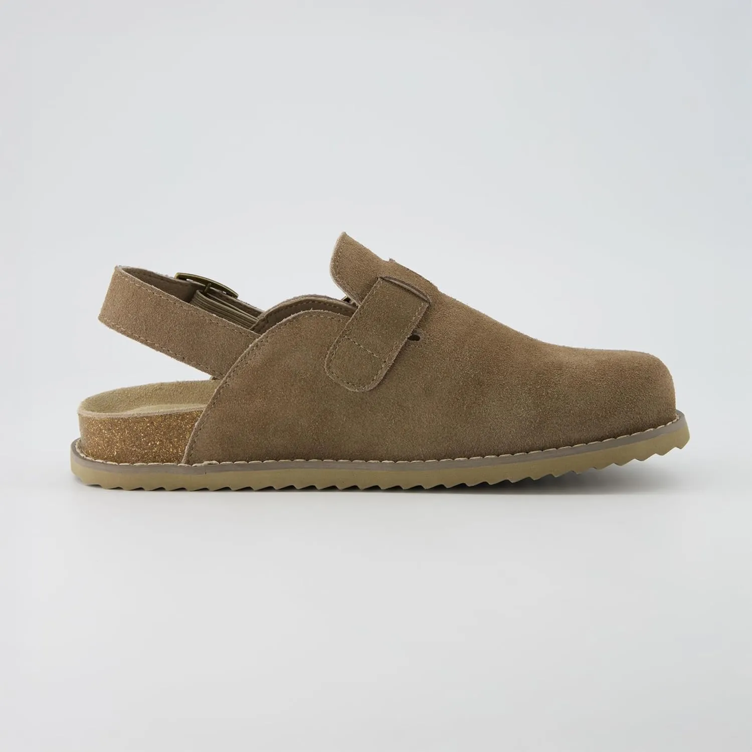 CUSHIONAIRE Brooklyn Women's Suede Clogs - Adjustable Slingback Clog Sandal with Buckle, Memory Foam, Wide Widths