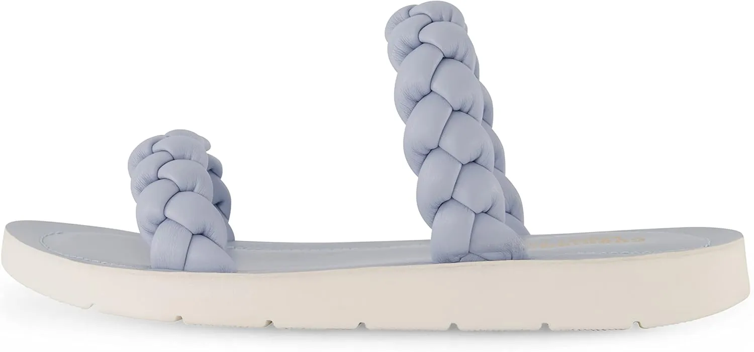 CUSHIONAIRE Women's Isla braided slide sandal  Memory Foam