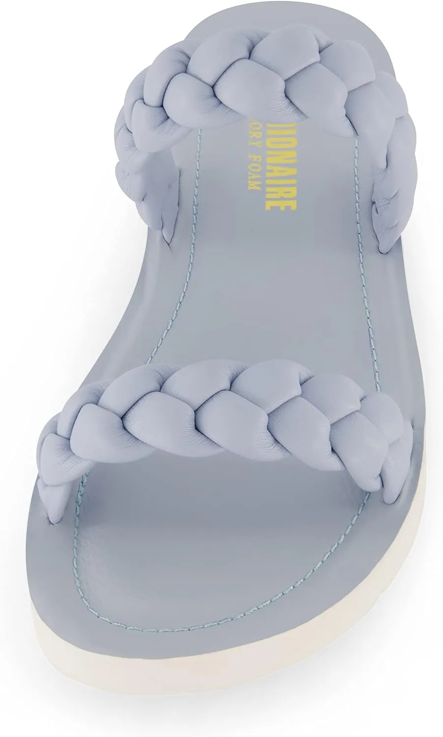 CUSHIONAIRE Women's Isla braided slide sandal  Memory Foam