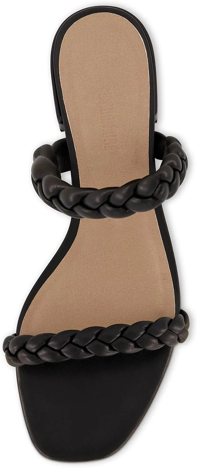 CUSHIONAIRE Women's Neptune braided low block heel sandal  Memory Foam