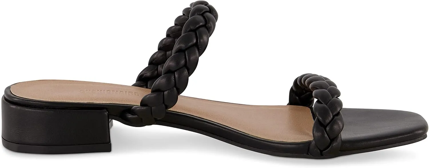 CUSHIONAIRE Women's Neptune braided low block heel sandal  Memory Foam