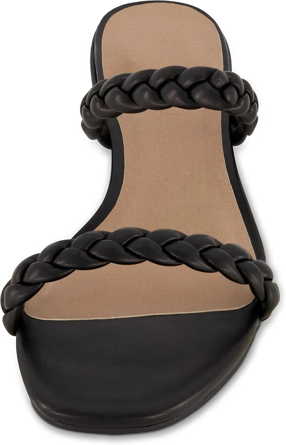 CUSHIONAIRE Women's Neptune braided low block heel sandal  Memory Foam