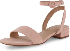 CUSHIONAIRE Women's Nobu one band low block heel sandal  Wide Widths Available