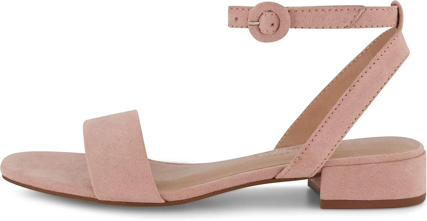 CUSHIONAIRE Women's Nobu one band low block heel sandal  Wide Widths Available