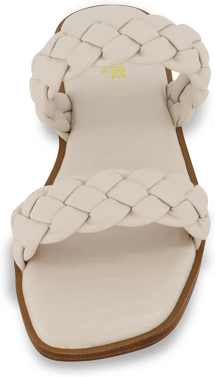 CUSHIONAIRE Women's Vicki braided slide sandal  Memory Foam, Wide Widths Available